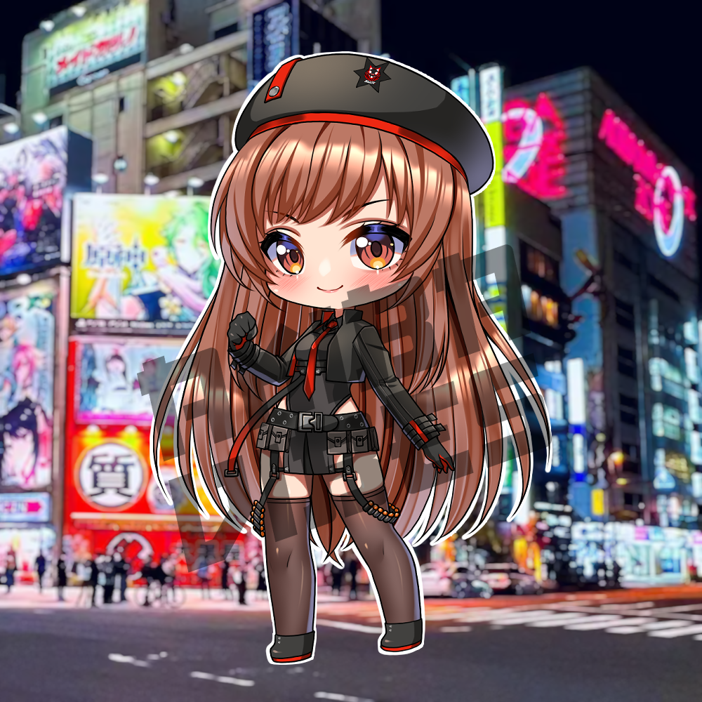 Chibi Rapi kisscut sticker