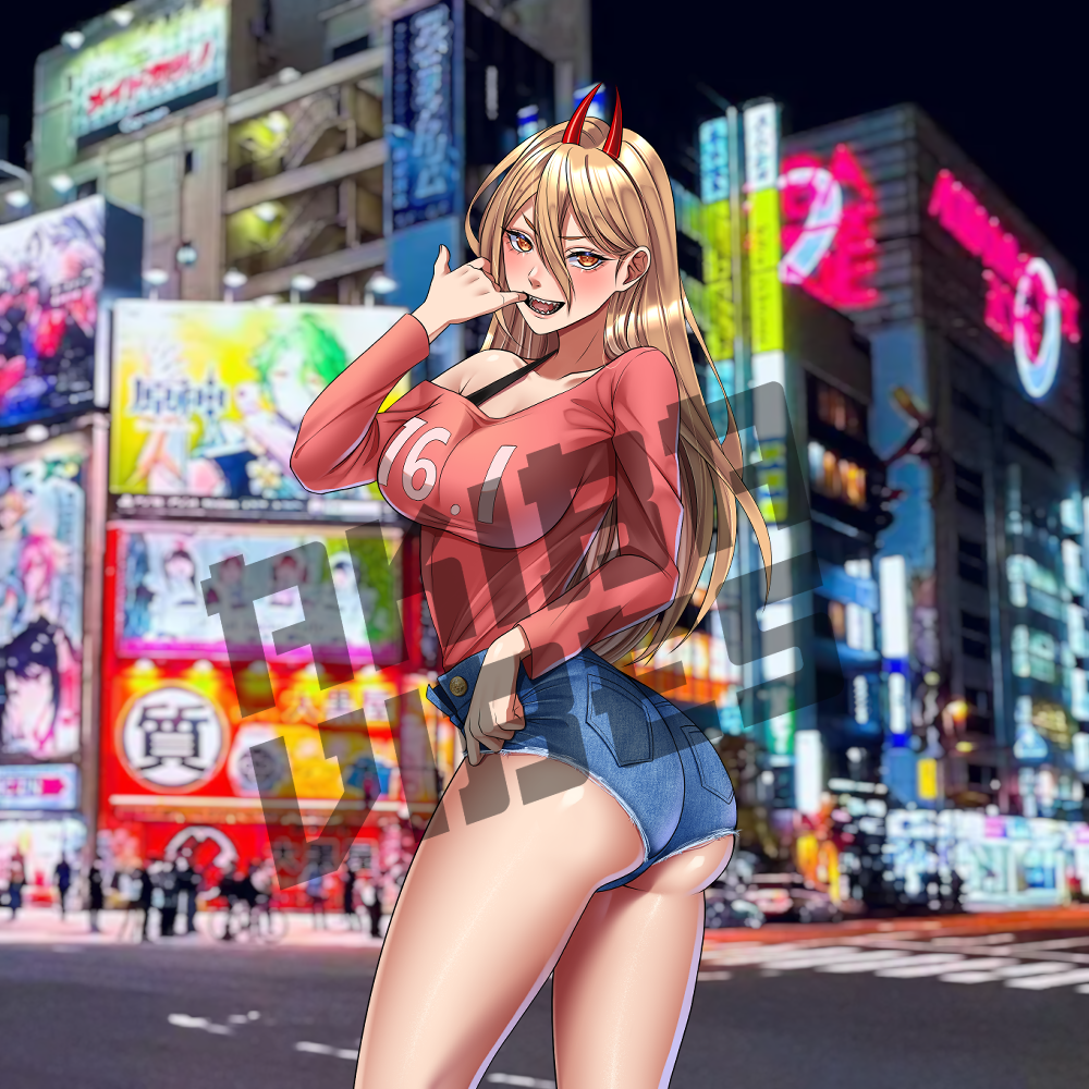 Power kisscut sticker