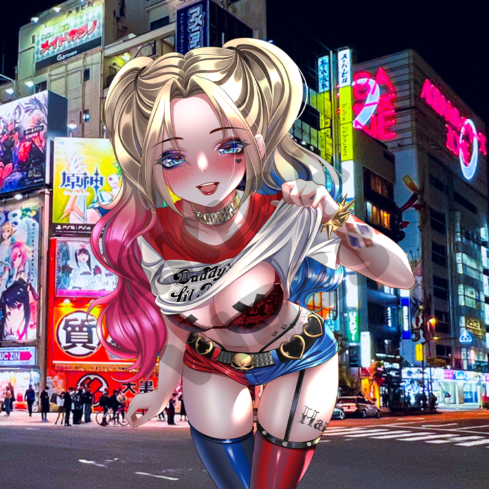 Harley Quinn kisscut sticker