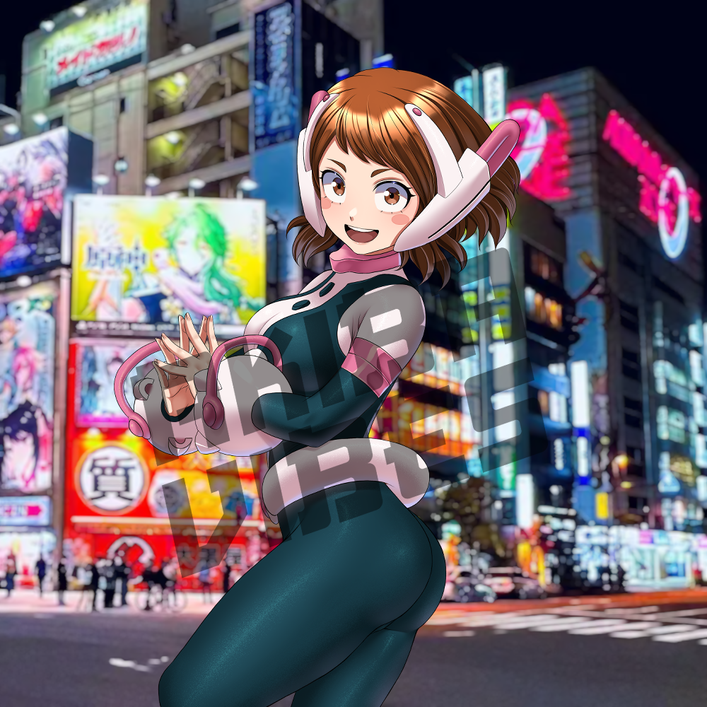 Ochaco Uraraka kisscut sticker