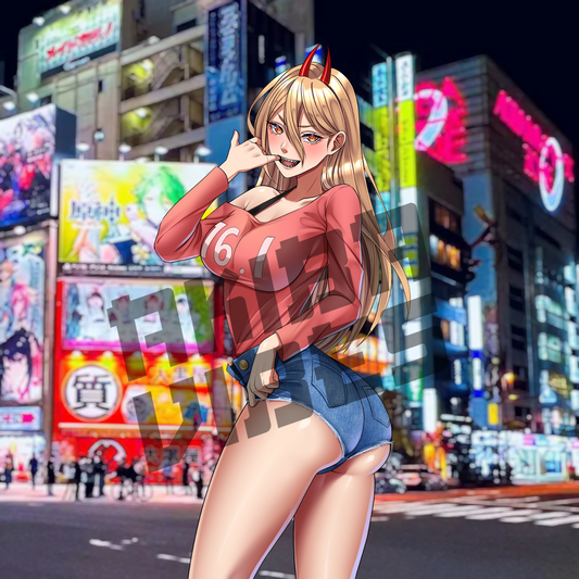 Power kisscut sticker