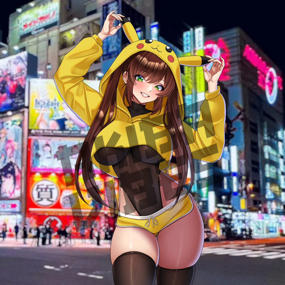 Yumika (Pikachu cosplay) kisscut sticker